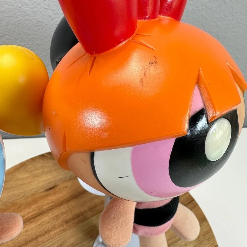 VTG Powerpuff Girls Super Sound Plush‎ Hard Head Doll Blossom Bubbles Buttercup